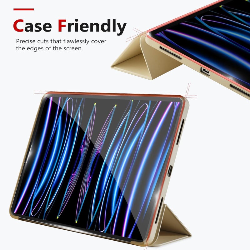 bersem Screen Protector Compatible with iPad Pro 12.9 Inch (2022 &2021&2020&2018 Models) Tempered Glass, Ultra Clear, Anti-Scratch, Case Friendly, EZ Kit, 1 Pack - Image 4